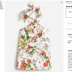 J.Crew Halter Top In Ratti Tropical Floral